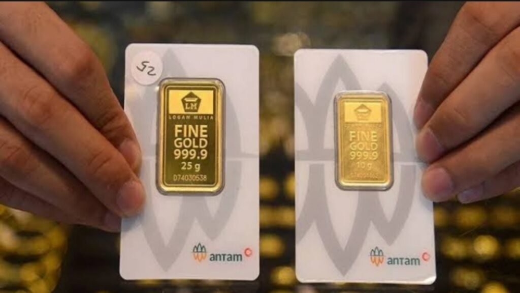 Ilustrasi harga emas antam yang menurun sebesar rp 21.000 (.inet)