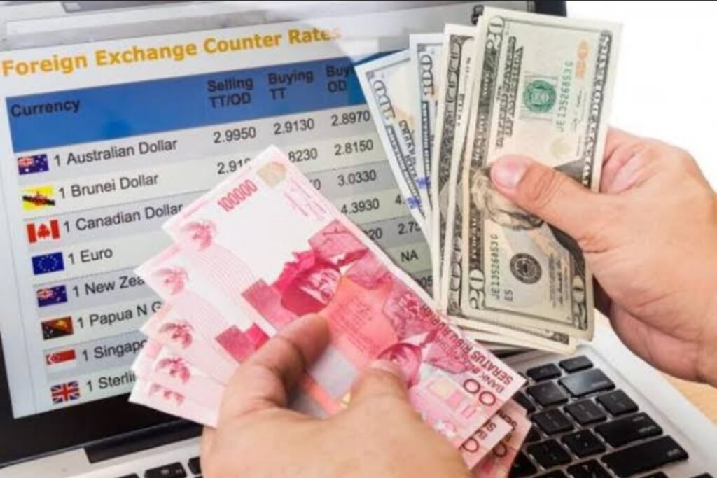 Ilustrasi hasga dollar AS yang turun tipis terhadap rupiah (.inet)