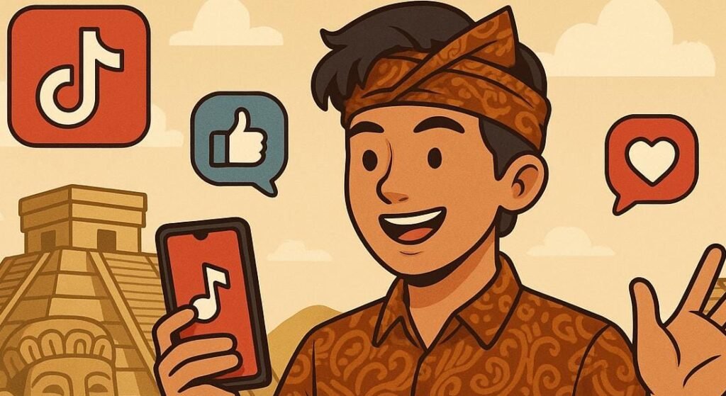 Ilustrasi Budaya Berkembang melalui media maya