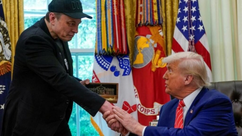 Ilustrasi konflik antara trump dan musk yang kian mereda (.inet)