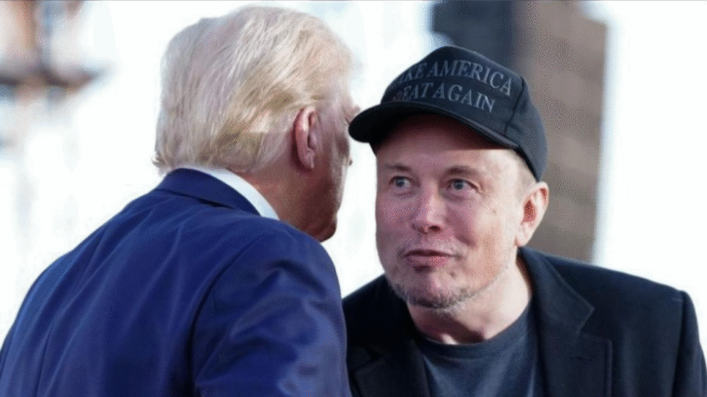 Ilustrasi hubungan Elon Musk dan Trump yang memanas kembali (.inet)